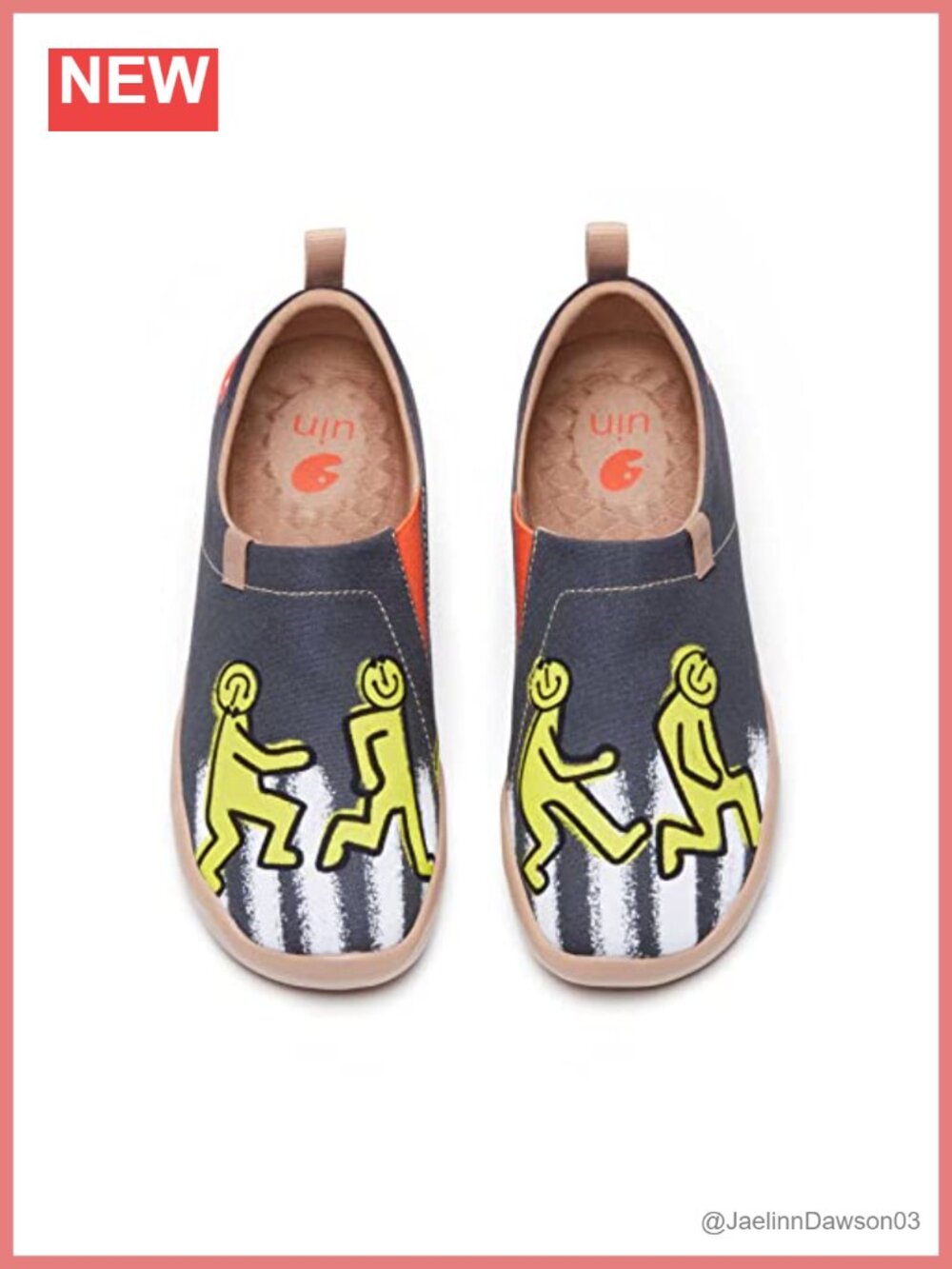 Women's Art Canvas Slip On Loafers Lightweight Fashion Sneakers